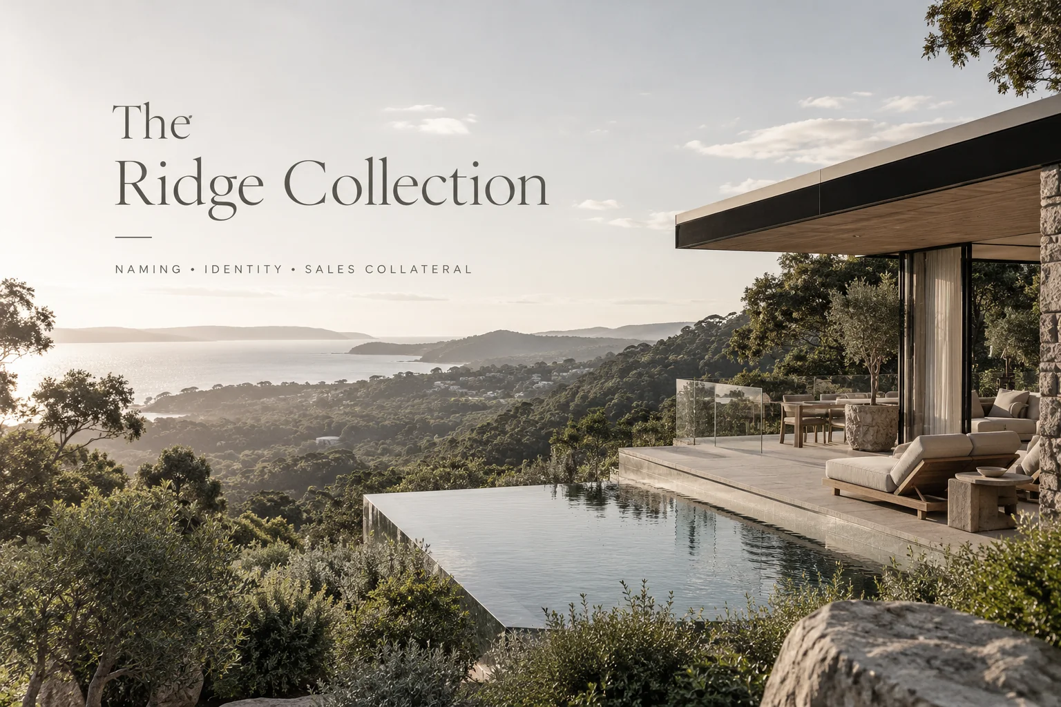 The Ridge Collection property branding and premium sales collateral